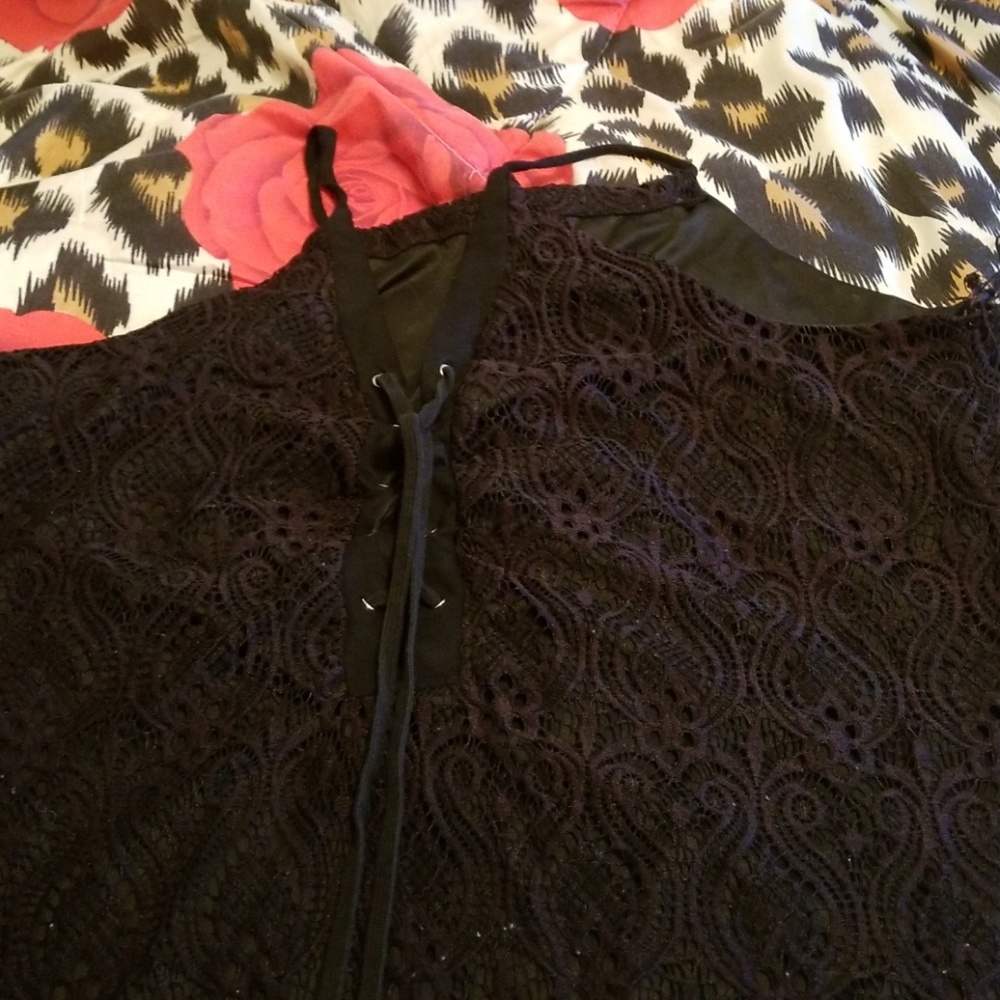 Plus size lace tank